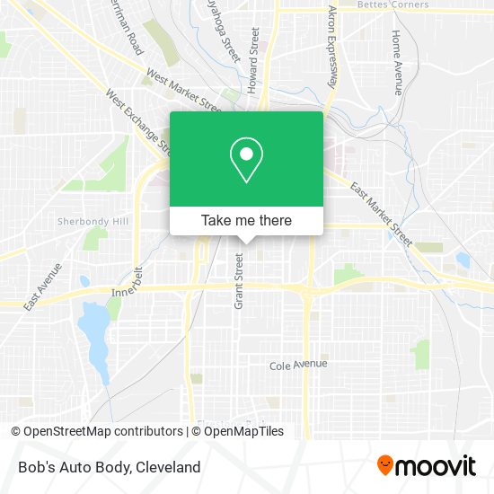 Bob's Auto Body map