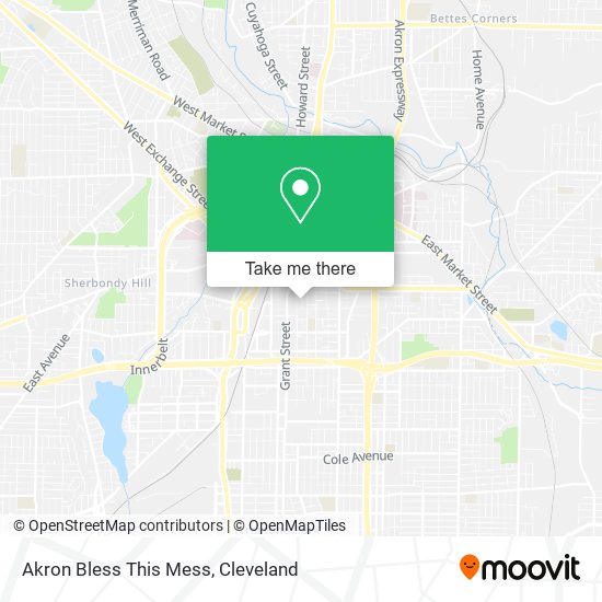 Mapa de Akron Bless This Mess