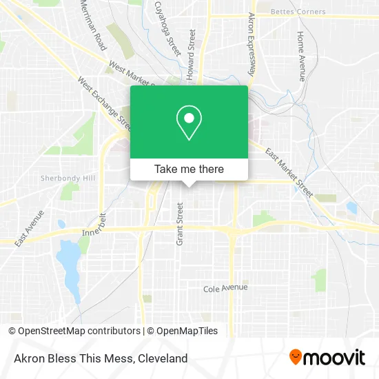 Mapa de Akron Bless This Mess