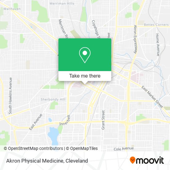 Akron Physical Medicine map