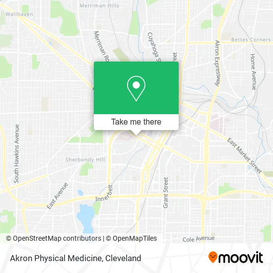Akron Physical Medicine map