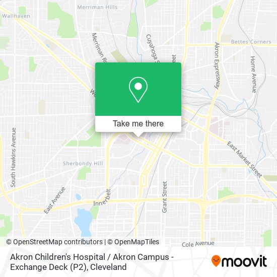 Akron Children's Hospital / Akron Campus - Exchange Deck (P2) map