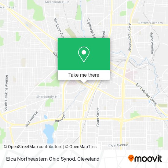 Elca Northeastern Ohio Synod map