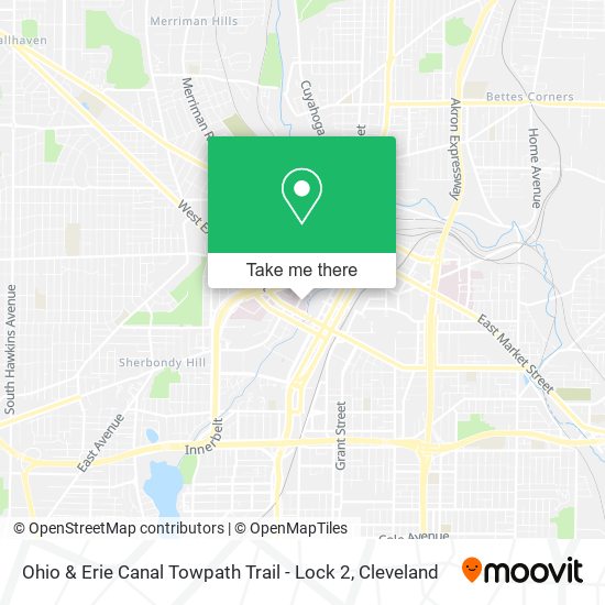 Ohio & Erie Canal Towpath Trail - Lock 2 map