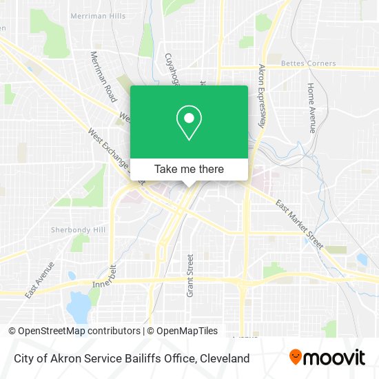 City of Akron Service Bailiffs Office map