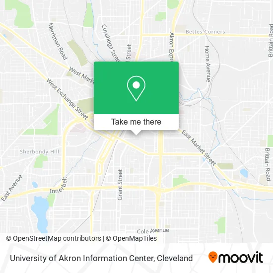 Mapa de University of Akron Information Center