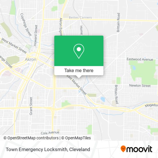 Town Emergency Locksmith map