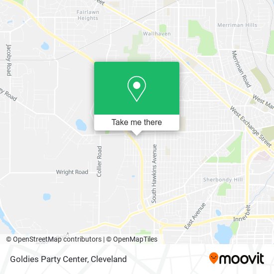 Goldies Party Center map