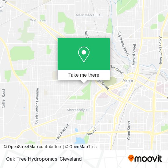 Oak Tree Hydroponics map