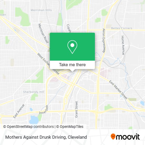 Mothers Against Drunk Driving map
