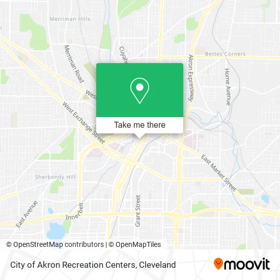 Mapa de City of Akron Recreation Centers