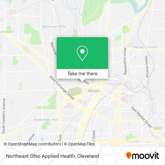 Mapa de Northeast Ohio Applied Health