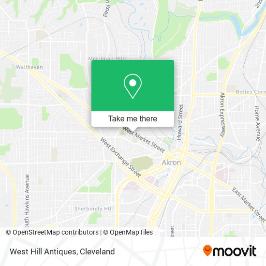 West Hill Antiques map