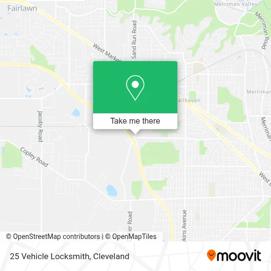 25 Vehicle Locksmith map