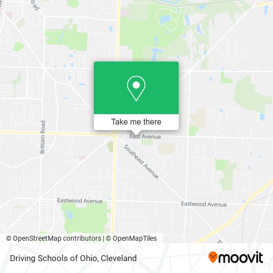 Driving Schools of Ohio map