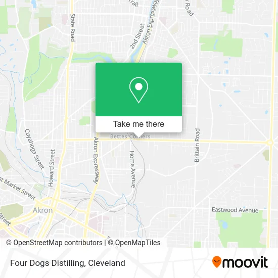 Four Dogs Distilling map