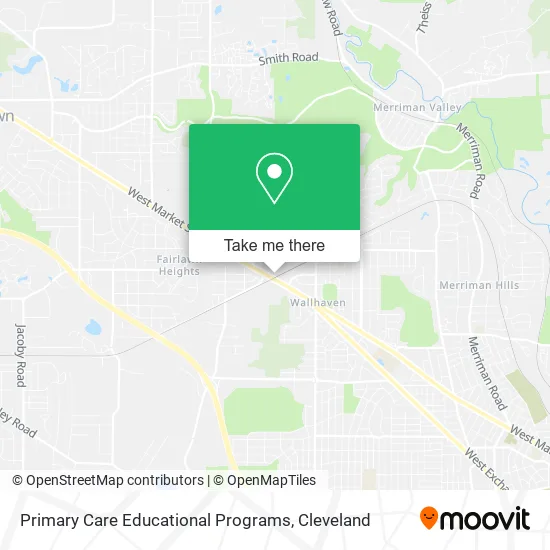 Primary Care Educational Programs map