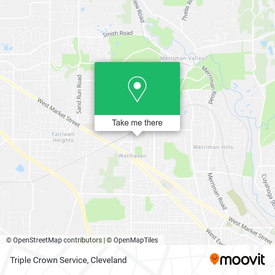 Triple Crown Service map