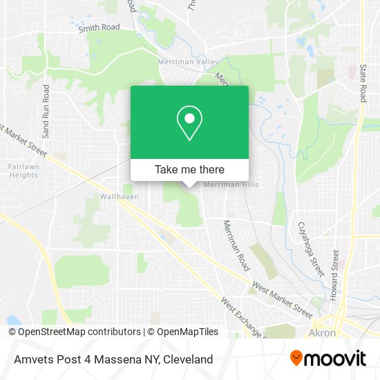 Mapa de Amvets Post 4 Massena NY