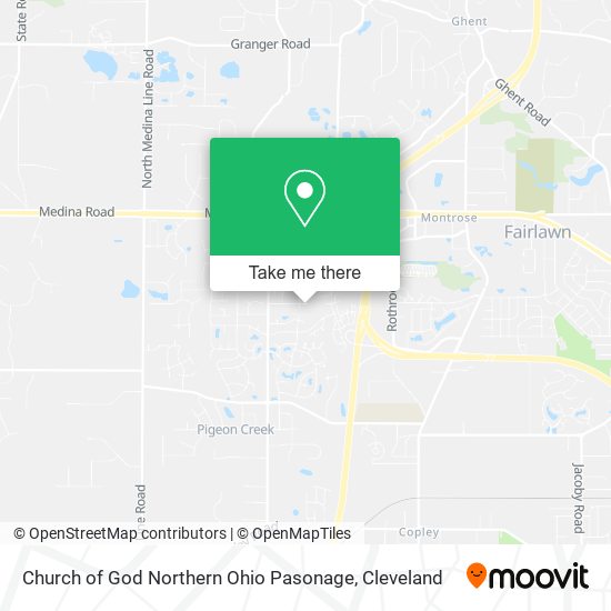 Church of God Northern Ohio Pasonage map