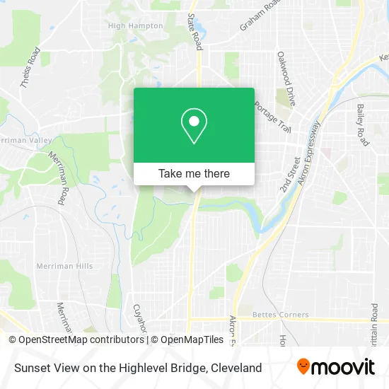 Sunset View on the Highlevel Bridge map