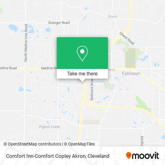 Comfort Inn-Comfort Copley Akron map