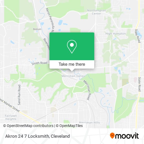 Akron 24 7 Locksmith map