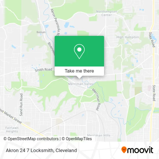 Akron 24 7 Locksmith map