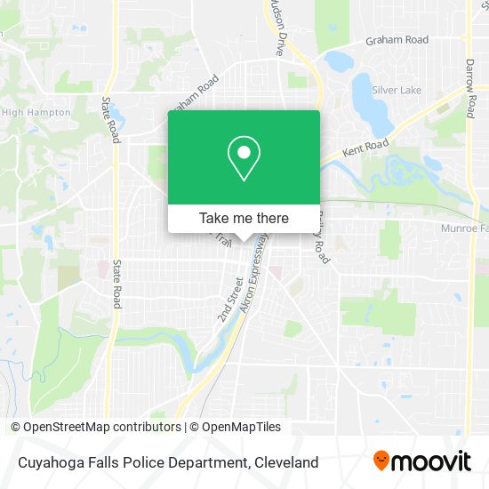 Cuyahoga Falls Police Department map