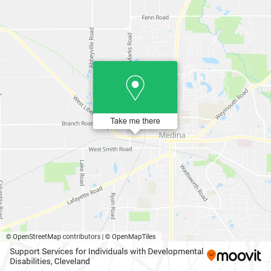 Support Services for Individuals with Developmental Disabilities map