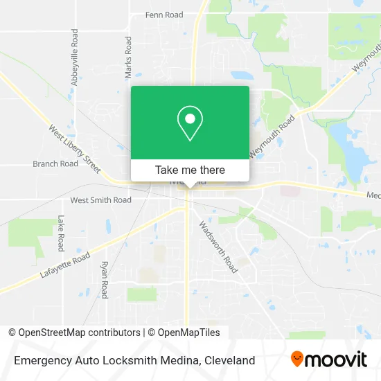 Emergency Auto Locksmith Medina map