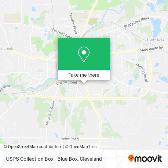 Mapa de USPS Collection Box - Blue Box