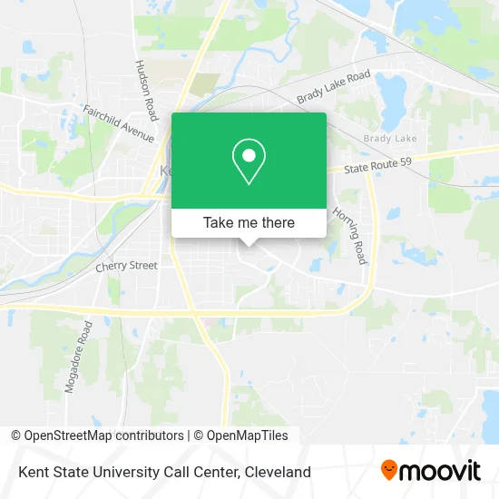 Kent State University Call Center map