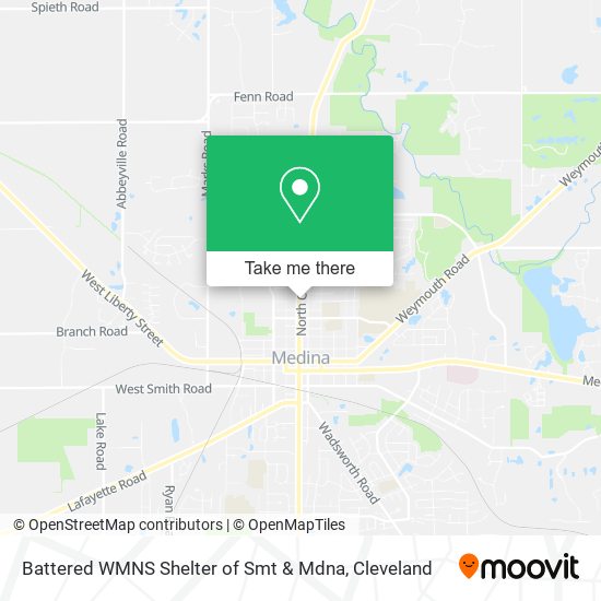 Battered WMNS Shelter of Smt & Mdna map