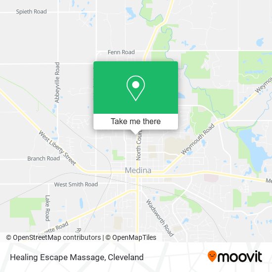 Mapa de Healing Escape Massage