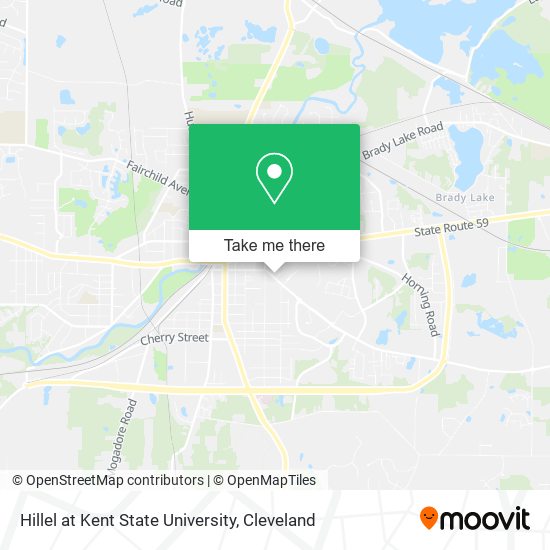 Hillel at Kent State University map
