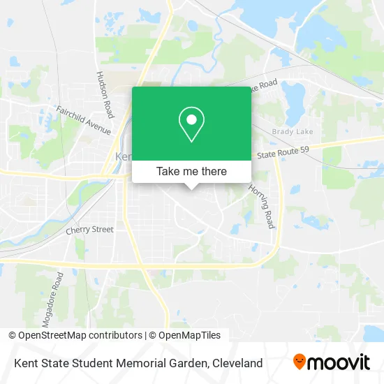 Kent State Student Memorial Garden map