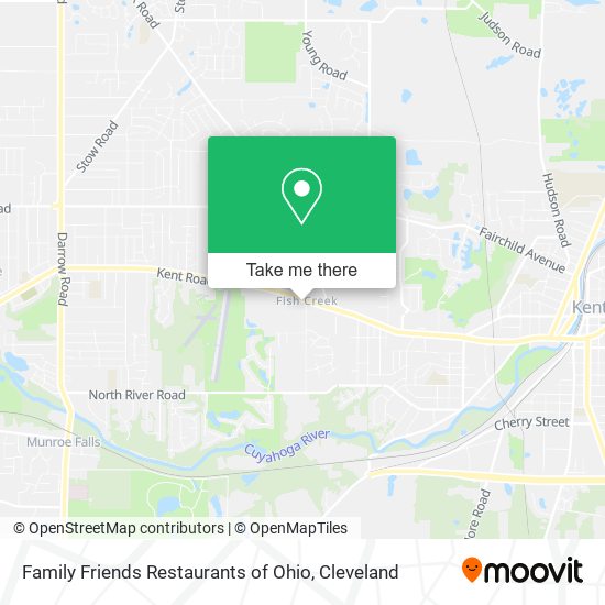 Mapa de Family Friends Restaurants of Ohio