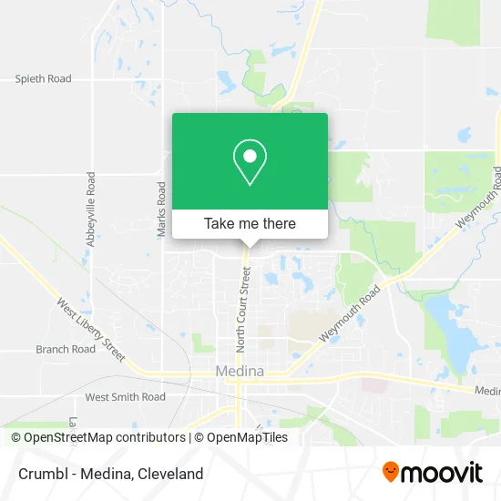 Crumbl - Medina map