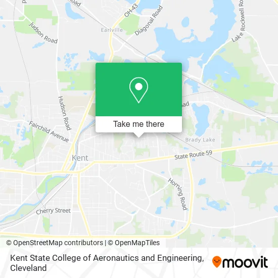 Kent State College of Aeronautics and Engineering map