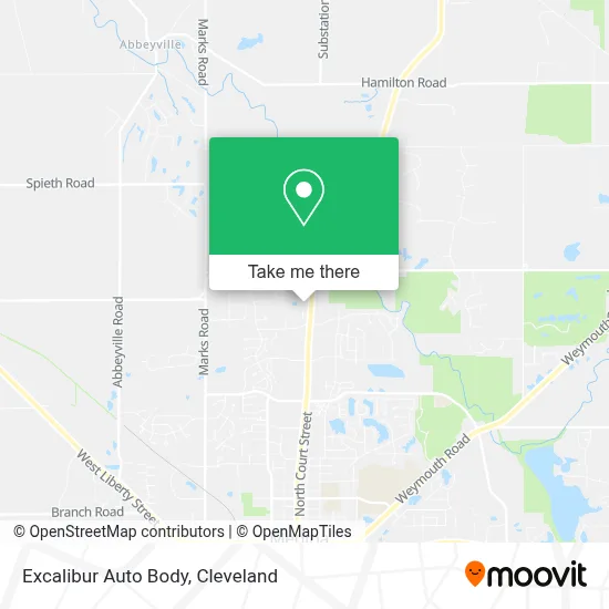 Excalibur Auto Body map