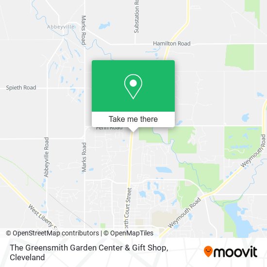 The Greensmith Garden Center & Gift Shop map