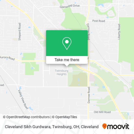 Mapa de Cleveland Sikh Gurdwara, Twinsburg, OH