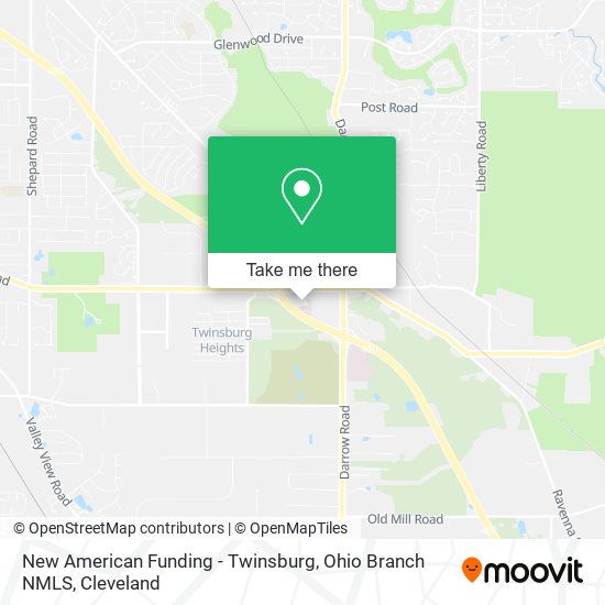 Mapa de New American Funding - Twinsburg, Ohio Branch NMLS