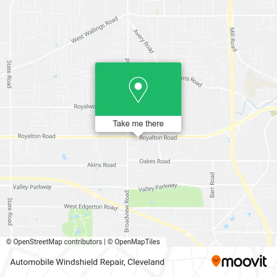 Automobile Windshield Repair map