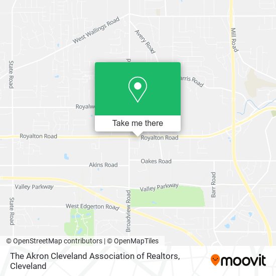 The Akron Cleveland Association of Realtors map
