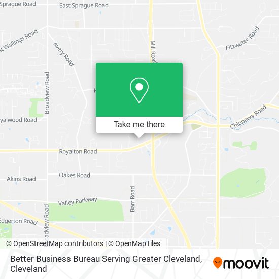 Better Business Bureau Serving Greater Cleveland map