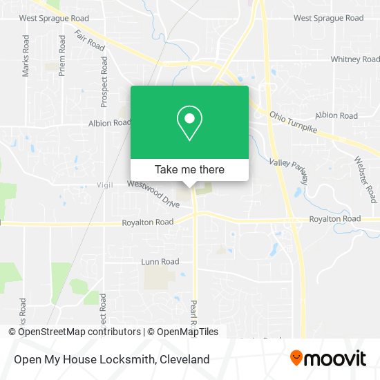 Open My House Locksmith map