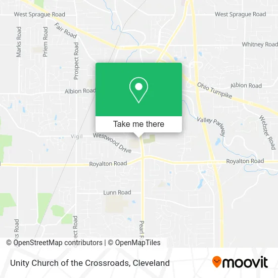 Unity Church of the Crossroads map