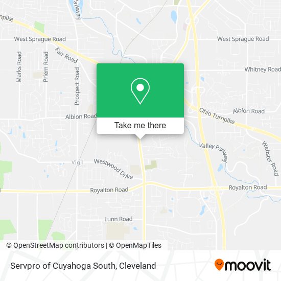 Servpro of Cuyahoga South map